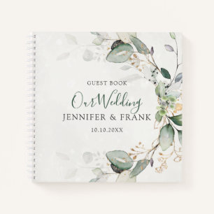 Elegant Eucalyptus Greenery Botanical  Notebook