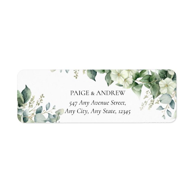 Elegant Eucalyptus Greenery Botanical Wedding (Front)