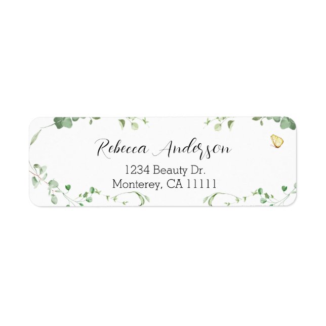 Elegant Eucalyptus Greenery Bridal  (Front)