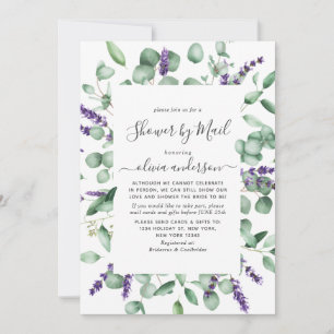 Elegant Eucalyptus Greenery Bridal Shower by Mail Invitation
