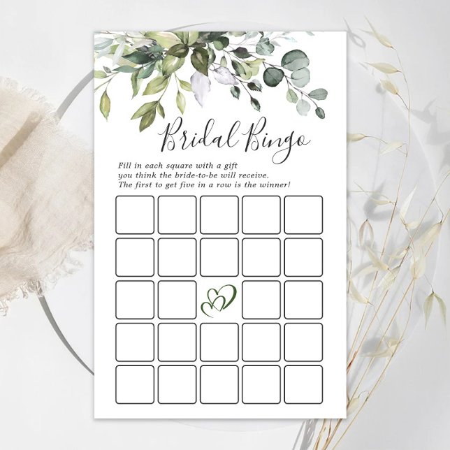 Elegant Eucalyptus Greenery Bridal Shower Game (Creator Uploaded)