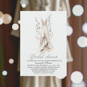 Elegant Eucalyptus Greenery Bridal Shower Invitation