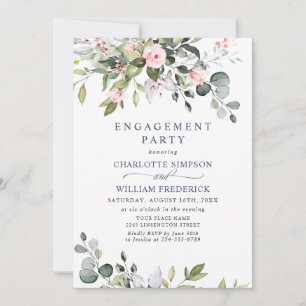 Elegant Eucalyptus Greenery ENGAGEMENT PARTY Invitation