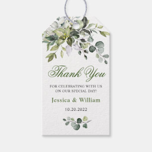 Elegant Eucalyptus Greenery Favour Thank You Gift Tags