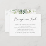 Elegant Eucalyptus Greenery Gold Honeymoon Fund Enclosure Card<br><div class="desc">Beautiful wedding honeymoon fund enclosure cards featuring watercolor eucalyptus and gold leaves. Perfect choice for spring and summer weddings.</div>