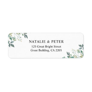 Elegant Eucalyptus Greenery Green Return Address