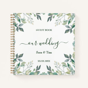 Elegant Eucalyptus Greenery Guest Book