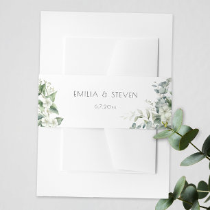 Elegant Eucalyptus Greenery Invitation Belly Band