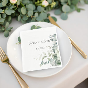 Elegant Eucalyptus Greenery Napkin