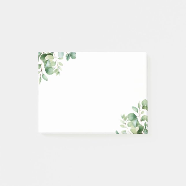 Elegant Eucalyptus Greenery Post-it Notes (Front)
