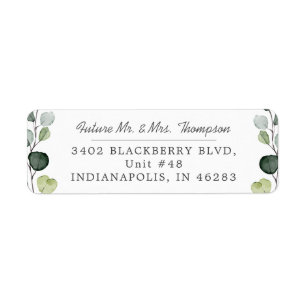 Elegant Eucalyptus Greenery Return Address