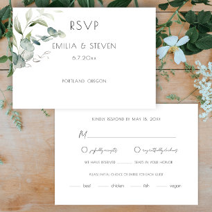 Elegant Eucalyptus Greenery RSVP Card