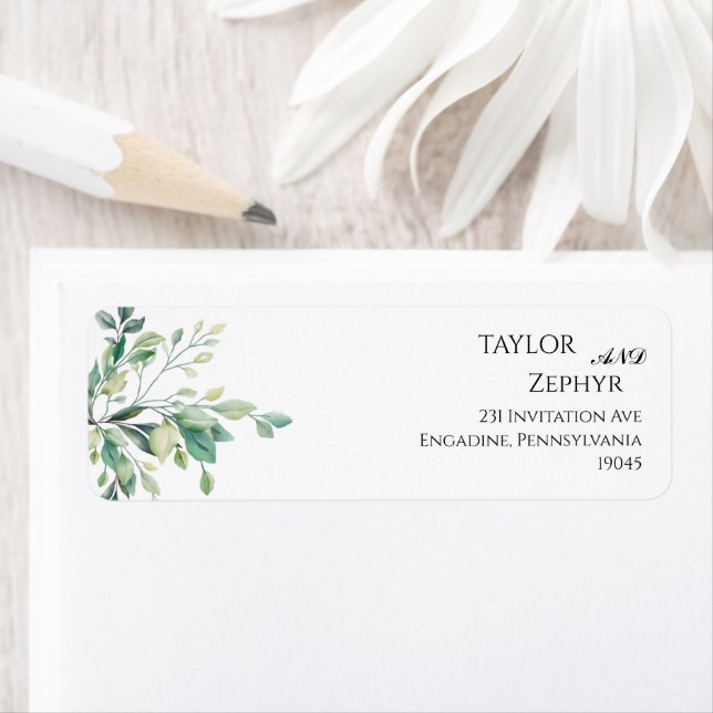 Elegant Eucalyptus Greenery  RSVP Return Address  (Insitu)