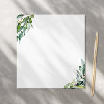 Elegant Eucalyptus Greenery Stationery Paper Notepad<br><div class="desc">Elegant Eucalyptus Greenery Notepad</div>