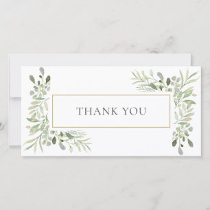 Elegant Eucalyptus Greenery Thank You Card