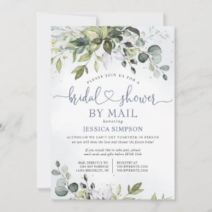 Elegant Eucalyptus Greenery virtual Bridal Shower Invitation