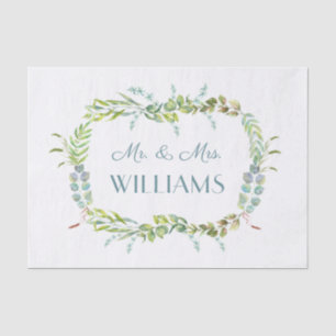 Elegant Eucalyptus Greenery Wedding & Anniversary  Tissue Paper