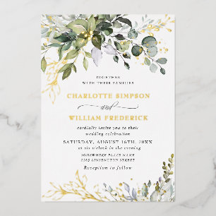 Elegant Eucalyptus Greenery Wedding Gold