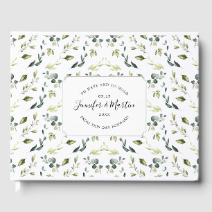 Elegant Eucalyptus & Greenery Wedding Guest Book