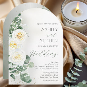 Elegant Eucalyptus Greenery Wedding Invitation