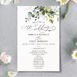 Elegant Eucalyptus Greenery Wedding Program<br><div class="desc">Designed to coordinate with our Boho Greenery wedding collection,  this customisable Ceremony Program features watercolor eucalyptus branches with a classy serif font & elegant calligraphy text graphics. Matching items available.</div>