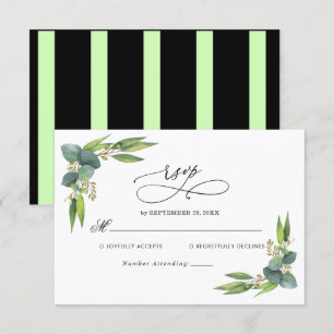 Elegant Eucalyptus greenery Wedding RSVP Card