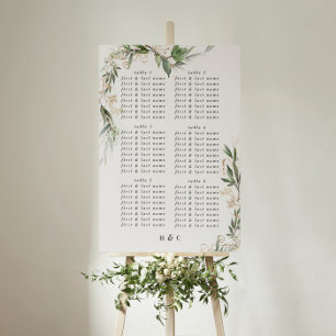 Elegant Eucalyptus Greenery Wedding Seating Chart