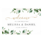 Elegant Eucalyptus Greenery Wedding Welcome Sign
