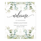 Elegant Eucalyptus Greenery Welcome Sign