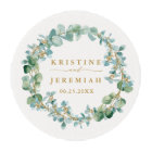 Elegant Eucalyptus Greenery Wreath Gold Wedding