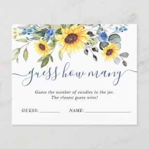 Elegant Eucalyptus Guess How Many Game Card