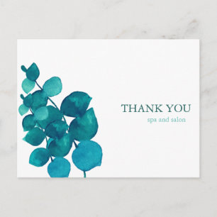 Elegant Eucalyptus Leaves Business Thank You Card