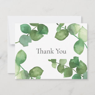Elegant Eucalyptus Leaves Business Thank You card