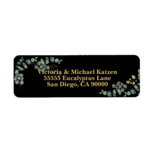 Elegant Eucalyptus Leaves Faux Gold