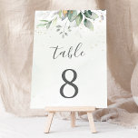 Elegant Eucalyptus Leaves Greenery Gold Wedding Table Number<br><div class="desc">Beautiful wedding table numbers featuring watercolor eucalyptus and gold leaves. Perfect choice for outdoor weddings.</div>