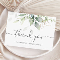 Elegant Eucalyptus Leaves Greenery Gold Wedding