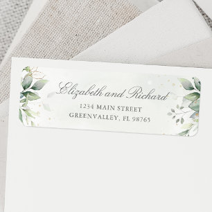 Elegant Eucalyptus Leaves Greenery Return Address