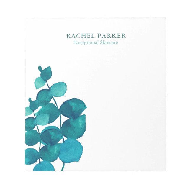 Elegant Eucalyptus Leaves Notepad (Front)