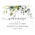 Elegant Eucalyptus REHEARSAL DINNER Welcome Sign