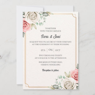 Elegant Eucalyptus  Simple Wedding Invitation