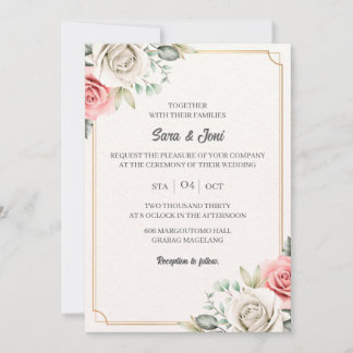 Elegant Eucalyptus Simple Wedding Invitation
