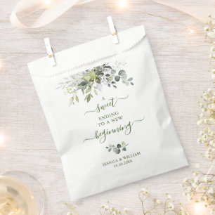 Elegant Eucalyptus Sweet Ending to New Beginning Favour Bags