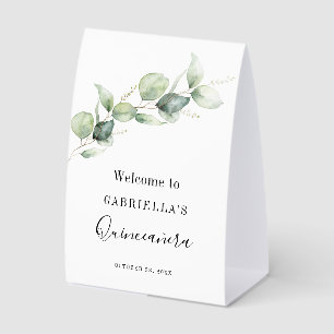 Elegant Eucalyptus Watercolor 15th Birthday