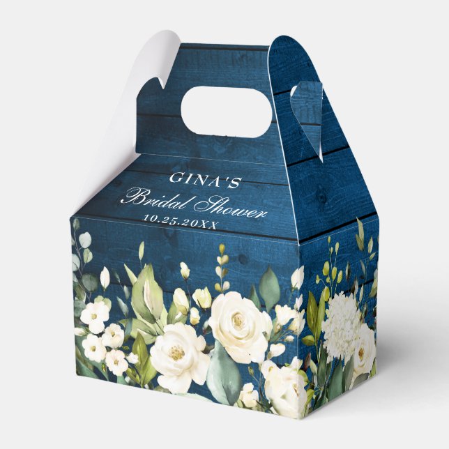 Elegant Eucalyptus Watercolor Greenery Favour Box (Back Side)