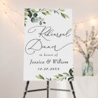 Elegant Eucalyptus Watercolor Rehearsal Dinner
