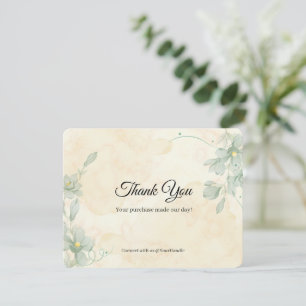 Elegant Eucalyptus Watercolor Thank You Note Card