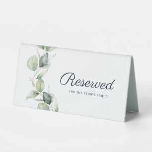 Elegant Eucalyptus Wedding Bride Family Reserved