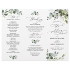 Elegant Eucalyptus Wedding Ceremony Program 