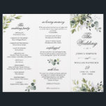Elegant Eucalyptus Wedding Ceremony Program<br><div class="desc">For further customisation,  please click the "customise further" link and use our design tool to modify this template. If you prefer Thicker papers / Matte Finish,  you may consider to choose the Matte Paper Type. 
 If you need help or matching items,  please contact me.</div>
