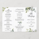 Elegant Eucalyptus Wedding Ceremony Program Invitation<br><div class="desc">For further customisation,  please click the "customise further" link. If you need help,  contact me please.</div>